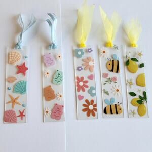 Bookmark Clear Acrylic Durable Pink Cutesy Bookish Gift For Her